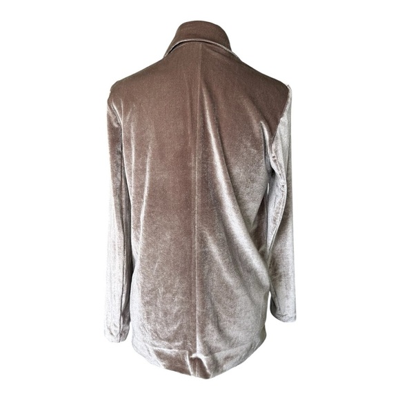 Bobi Black NWT Emporium Velvet Blazer Taupe Jacket Size XS - Picture 8 of 11